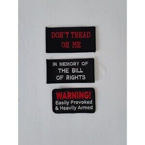 Bill Of Rights - Don't Tread On Me - Easily Provoked & Heavily Armed Patches
